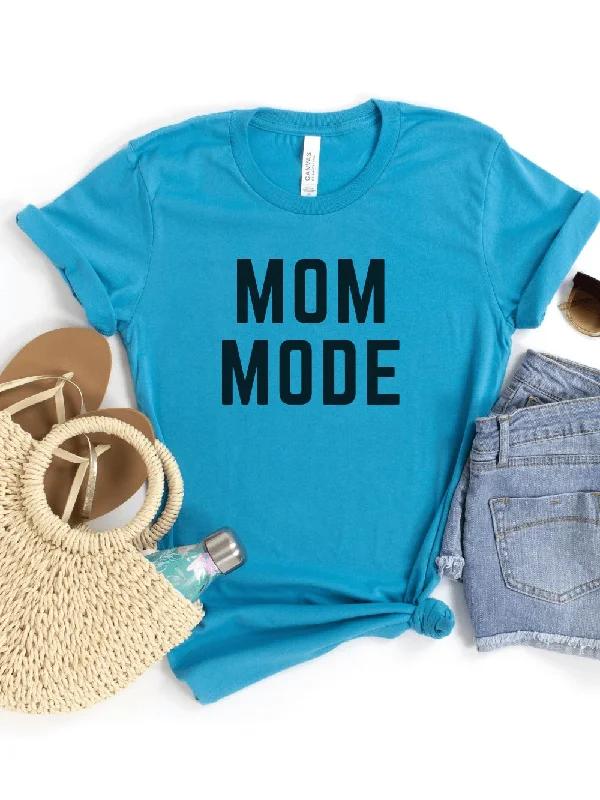 Mom Mode Black T-Shirt Bella + Canvas Unisex Jersey Short Sleeve Tee - Many Colors Trendy Women’s Hoodies