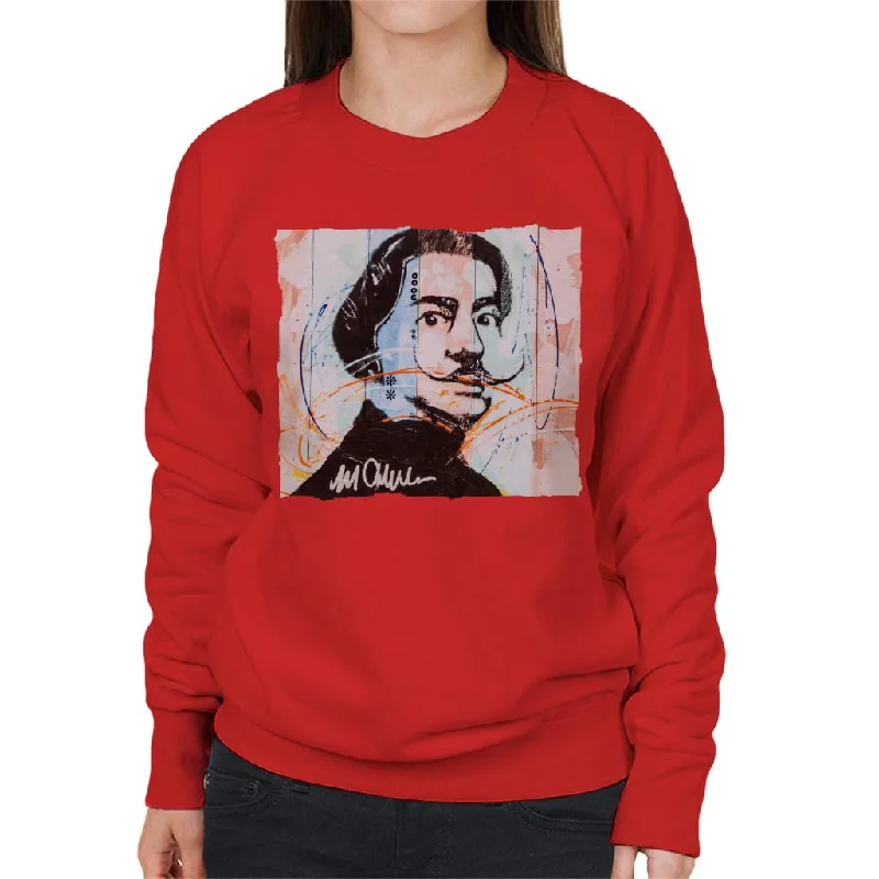 Sidney Maurer Original Portrait Of Spanish Artist Salvador Dali Women's Sweatshirt Street Style Hoodies